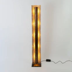 UTOPISTICO-LED-lattiavalaisin, kullanvärinen, korkeus 174 cm, metallia