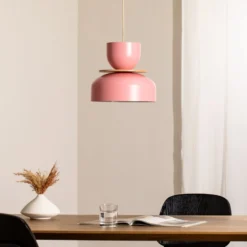 Uto-riippuvalaisin, vaaleanpunainen, Ø 30 cm, metalli