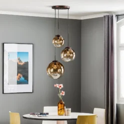 Varus-riippuvalaisin lasia, 3-lamp., Ø 51 cm