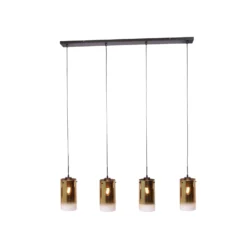 Ventotto riippuvalaisin, musta/kulta, pituus 125 cm, 4-valo.