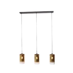 Ventotto riippuvalaisin, musta/kulta, pituus 105 cm, 3-valolasi