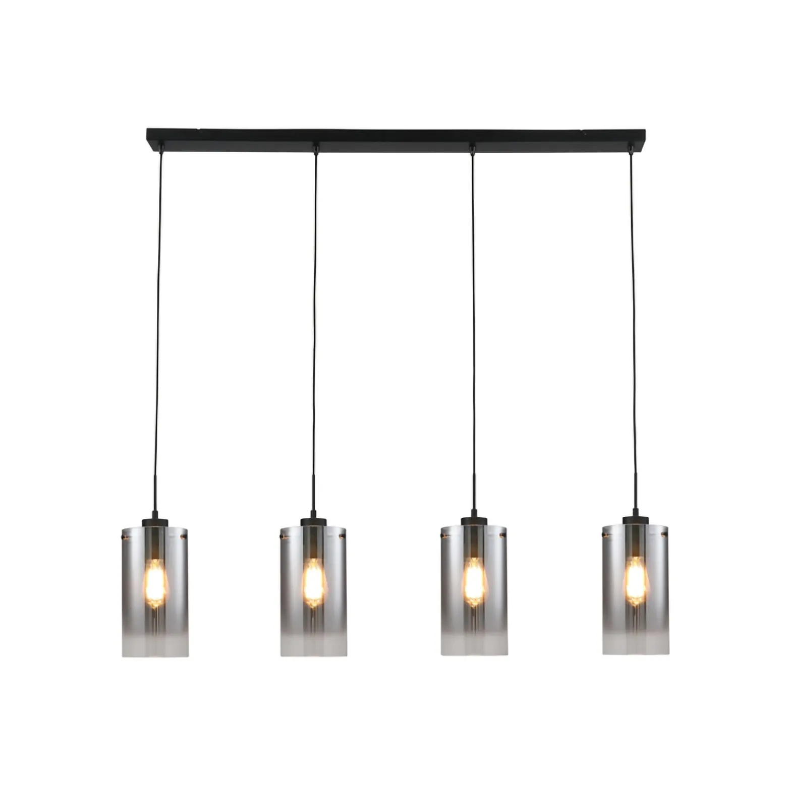 Ventotto riippuvalaisin, musta/savu, pituus 125 cm, 4-valo.