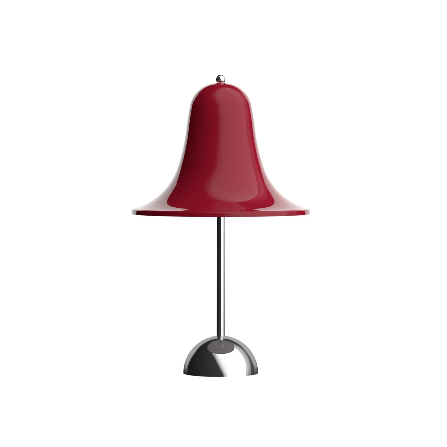 VERPAN LED-akkukäyttöinen pöytävalaisin Pantop, kirsikanpunainen, korkeus 30 cm