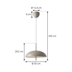 Versale-riippuvalaisin, ruskea, Ø 35 cm, metalli, 2 x E27