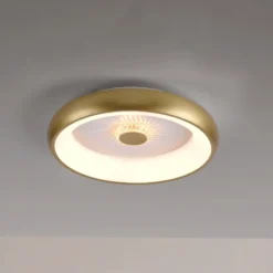 Vertigo LED-kattovalaisin, CCT, Ø 46,5 cm, messinki