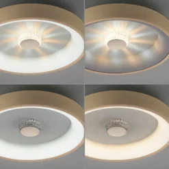Vertigo LED-kattovalaisin, CCT, Ø 46,5 cm, messinki