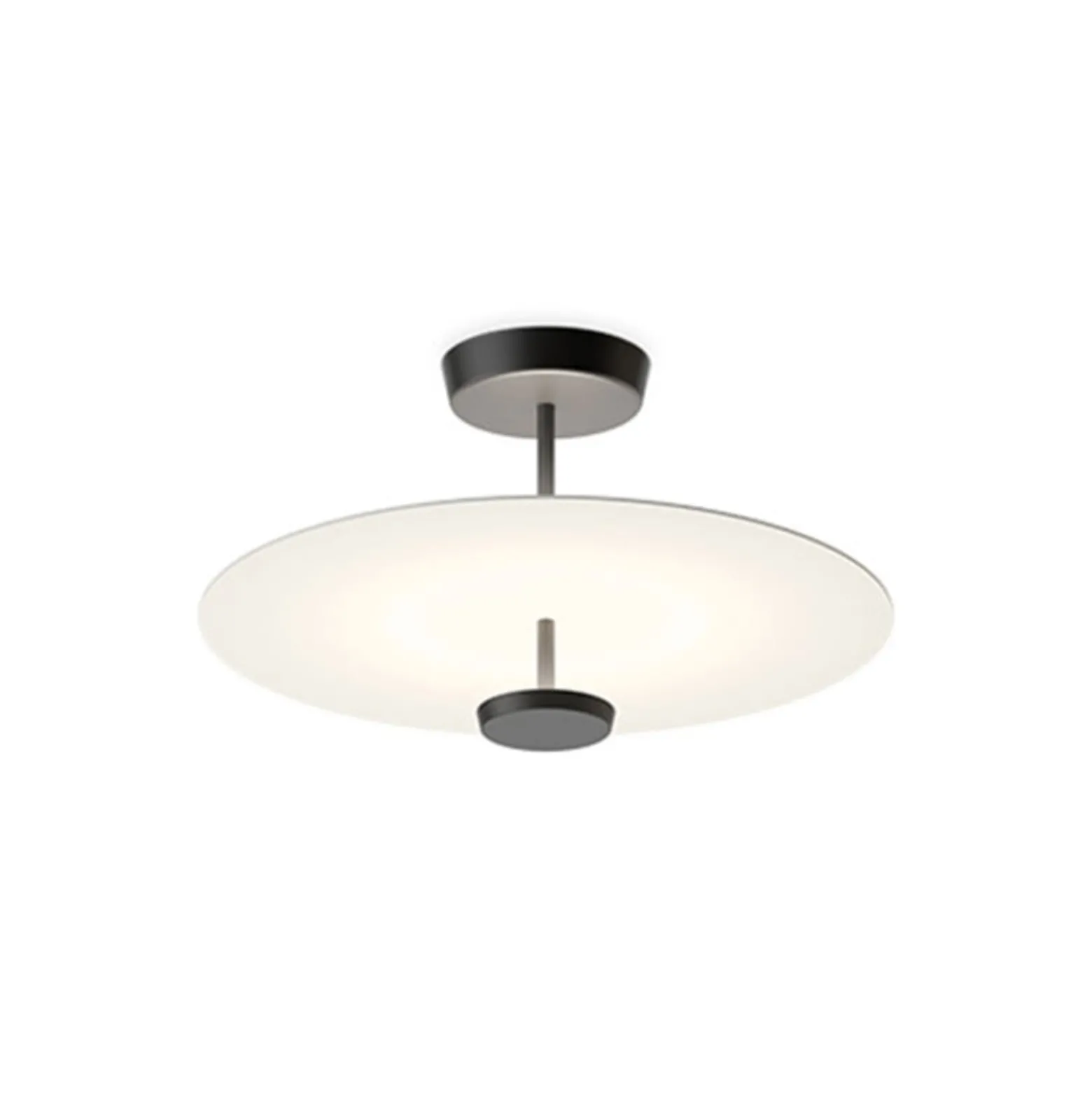 Vibia Flat LED-kattovalaisin 2-lamppuinen Ø 55 cm valkoinen