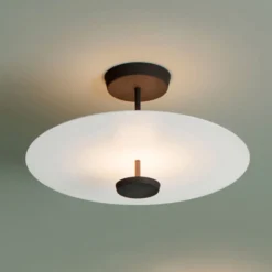Vibia Flat LED-kattovalaisin 2-lamppuinen Ø 55 cm valkoinen