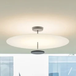 Vibia Flat LED-kattovalaisin 2-lamppuinen Ø 90 cm valkoinen