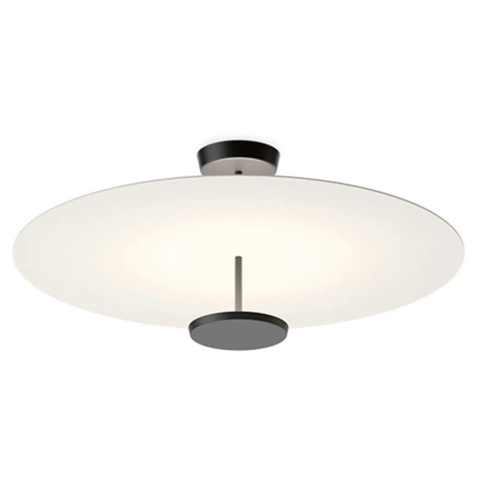Vibia Flat LED-kattovalaisin 2-lamppuinen Ø 90 cm valkoinen