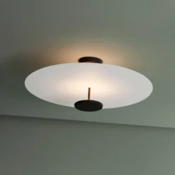 Vibia Flat LED-kattovalaisin 2-lamppuinen Ø 90 cm valkoinen