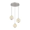 Virina LED-riippuvalaisin, Ø 42 cm, läpinäkyvä, kristalli, 3-lamppuinen