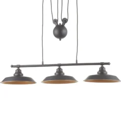 Westinghouse Iron Hill -riippuvalaisin, musta, 3-lamppuinen, E27