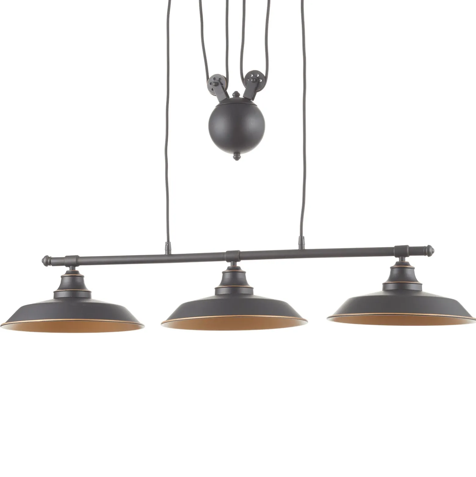 Westinghouse Iron Hill -riippuvalaisin, musta, 3-lamppuinen, E27