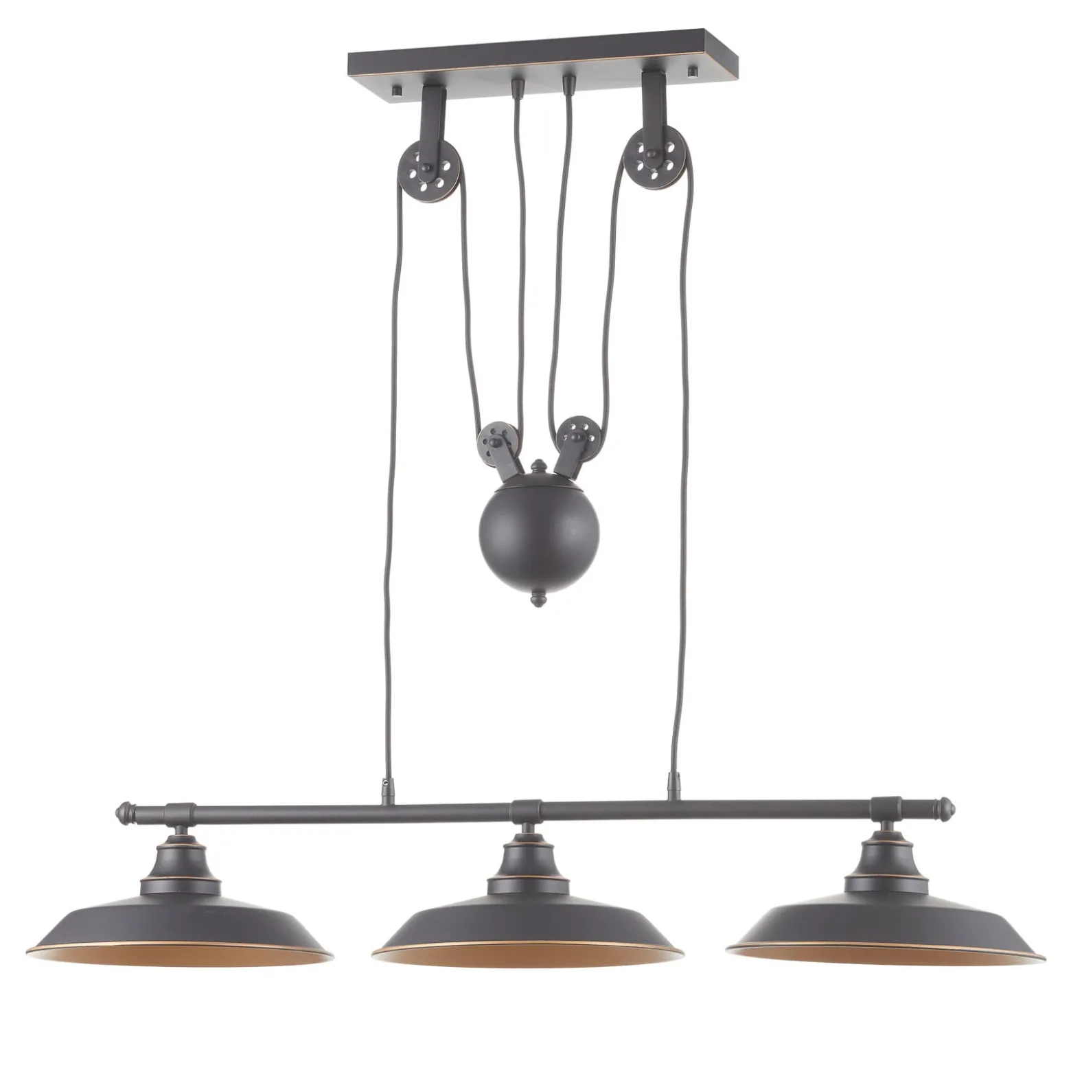 Westinghouse Iron Hill -riippuvalaisin, musta, 3-lamppuinen, E27