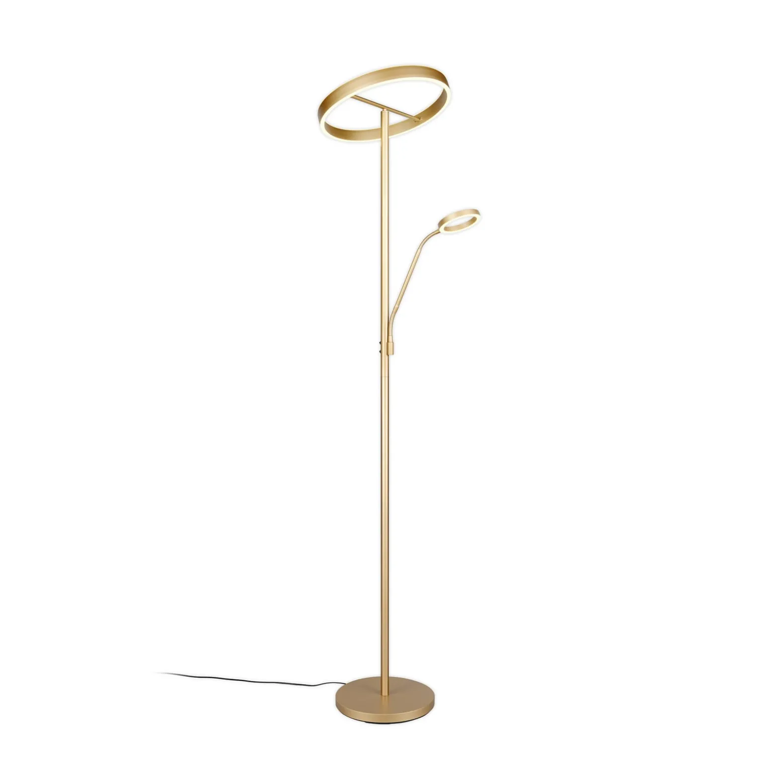 Willis LED-lattiavalaisin, kultainen, korkeus 180 cm, metalli, CCT, himmennin