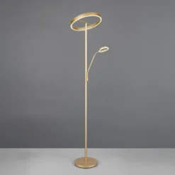 Willis LED-lattiavalaisin, kultainen, korkeus 180 cm, metalli, CCT, himmennin