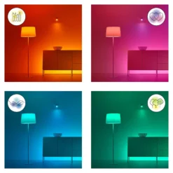 WiZ A60 LED matt WiFi E27 8,5W RGBW kaukosäädin 2 kpl:n sarja