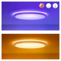 WiZ SuperSlim LED-kattovalaisin RGBW Ø42cm valkoinen