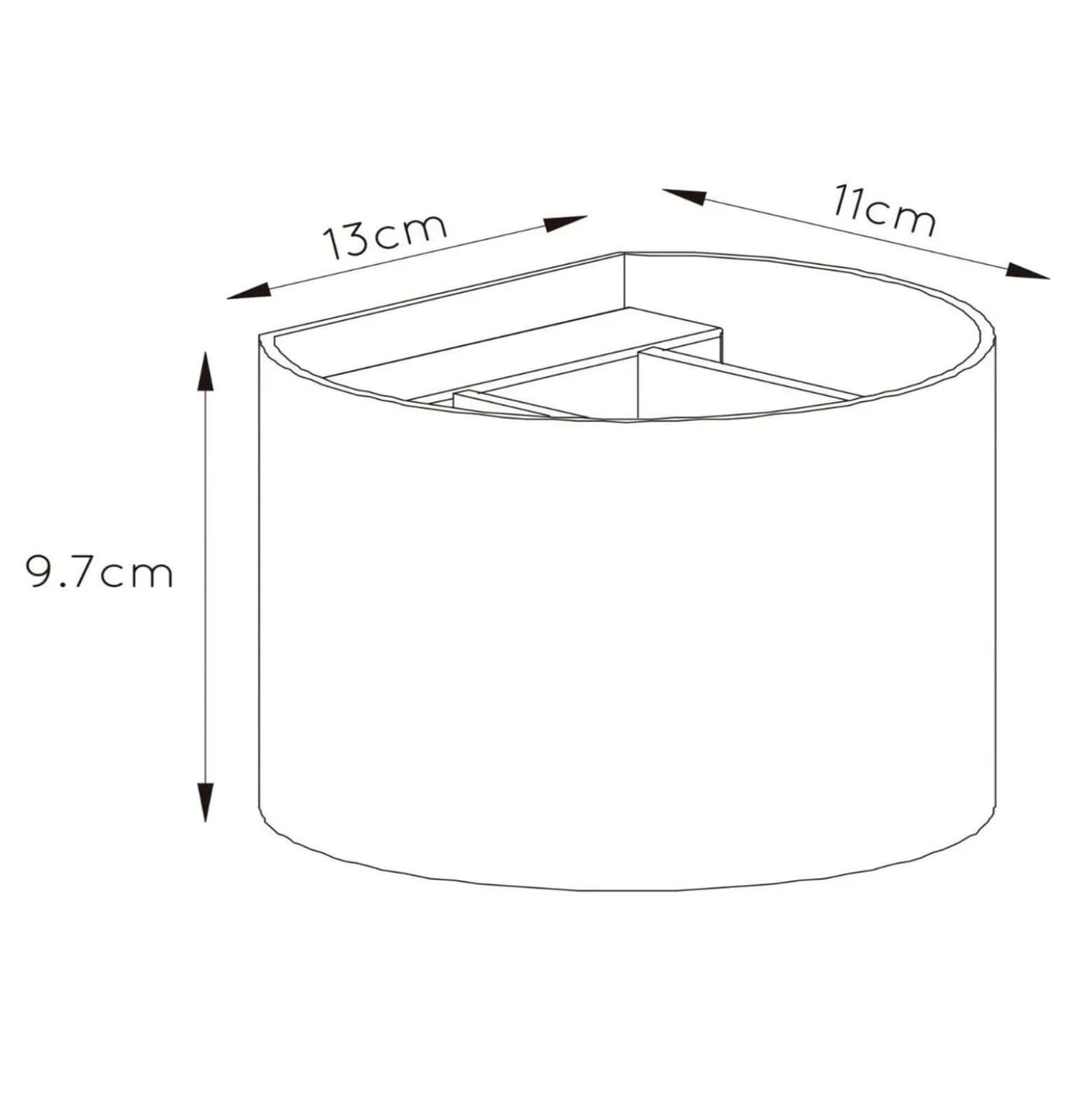 Xio LED-seinävalaisin, leveys 13 cm, valkoinen