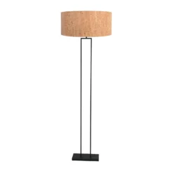 Ylöspäin suunnattu valaisin, musta/ruskea, korkeus 160 cm, korkki