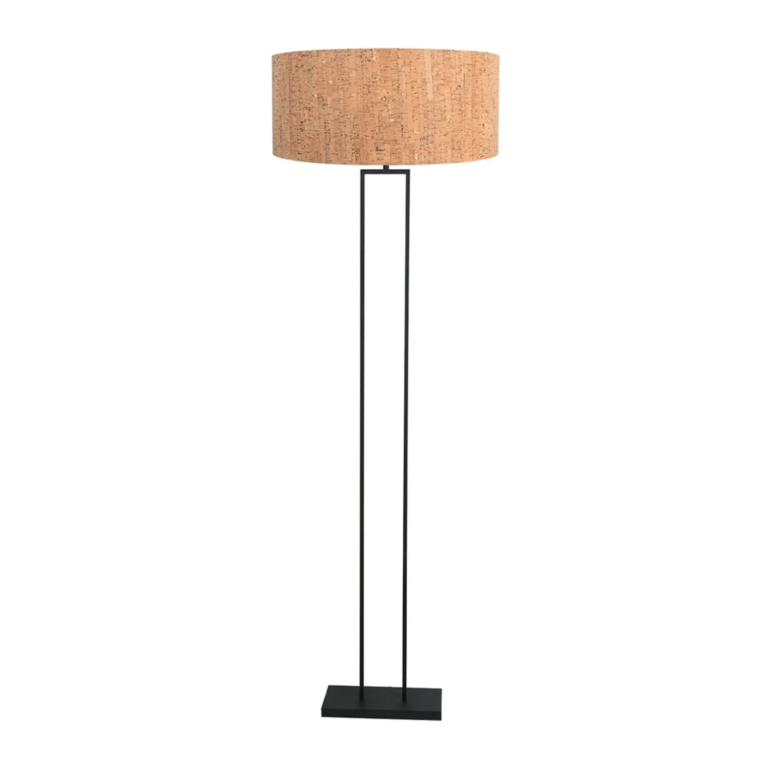 Ylöspäin suunnattu valaisin, musta/ruskea, korkeus 160 cm, korkki
