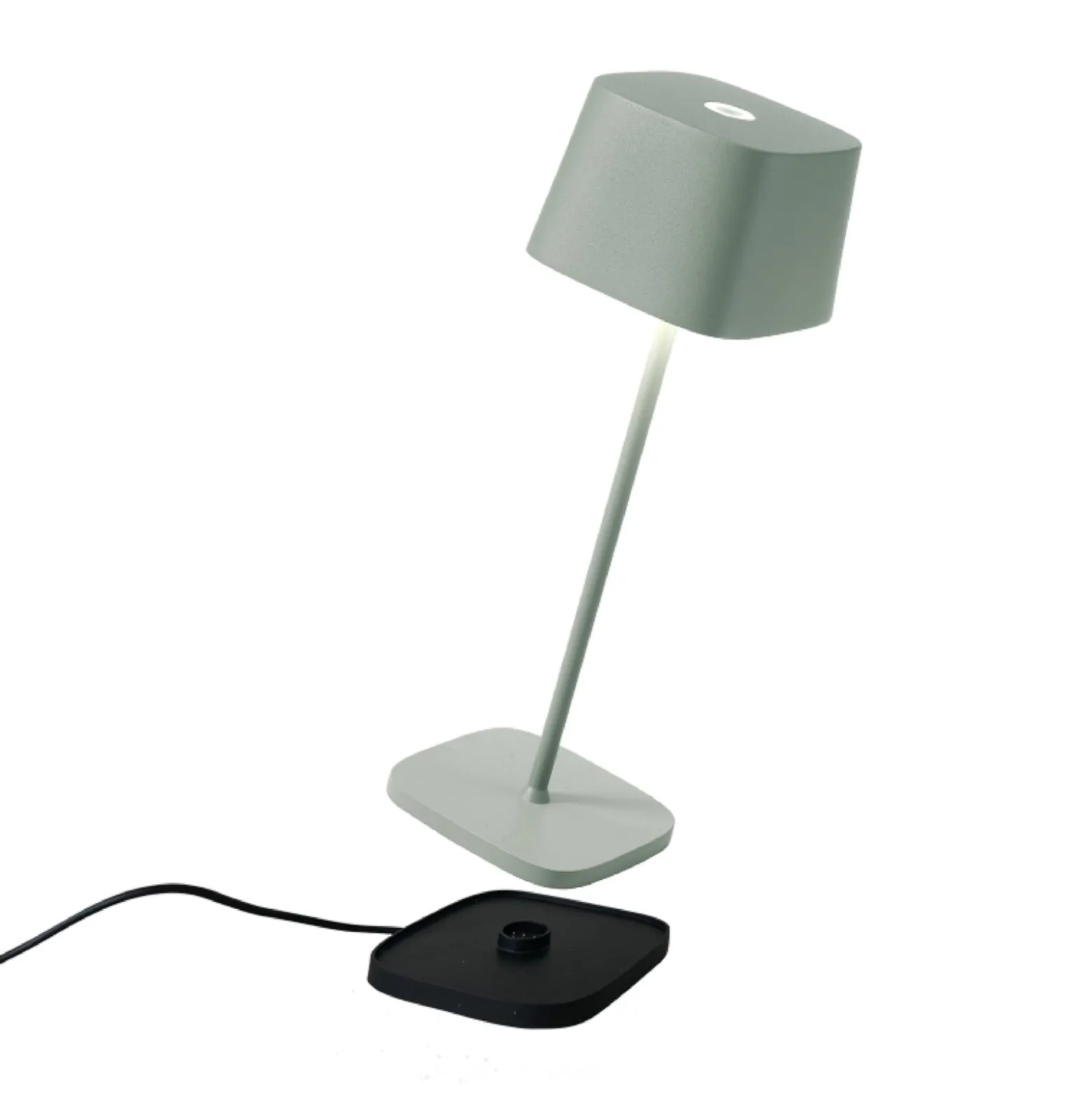 Zafferano Ofelia 3K ladattava pöytävalaisin IP65 salvia sage