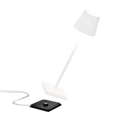 Zafferano Poldina micro akkulamppu, IP65 valkoinen