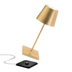 Zafferano Poldina mini akku pöytälamppu, kultainen