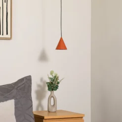 ZENITH riippuvalaisin, terrakotta, Ø 11 cm, metalli, GU10